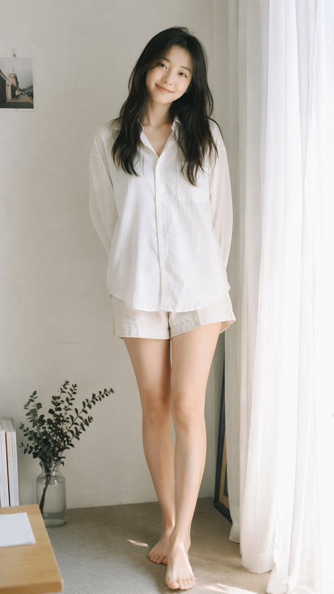 窗邊日系膠片女孩