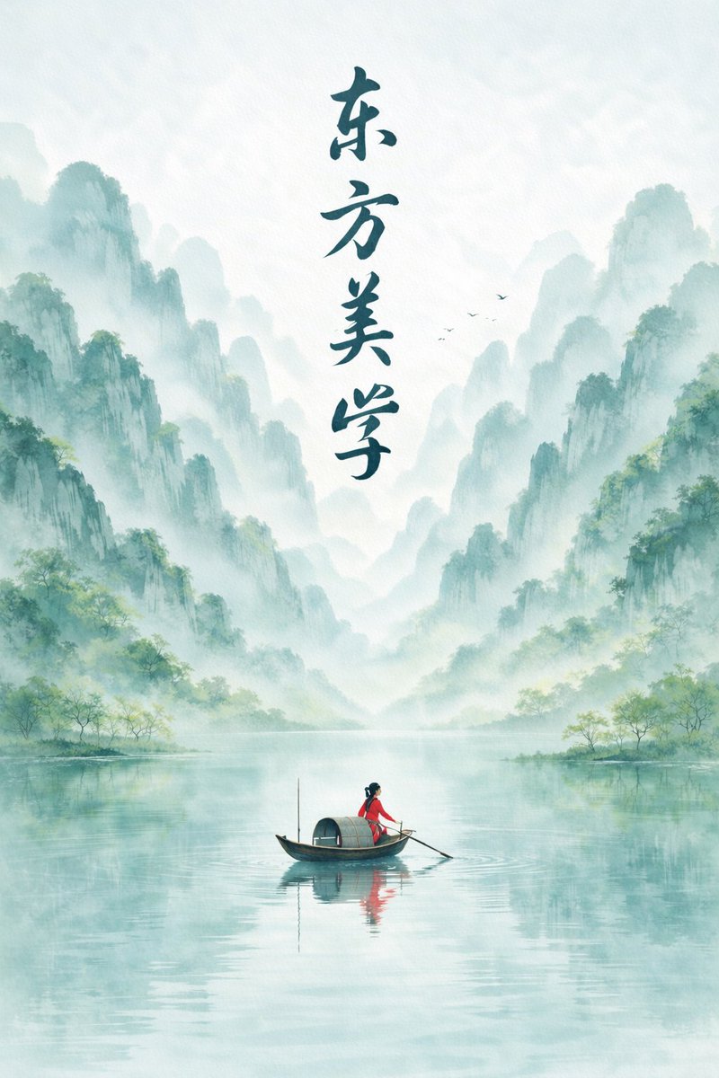 春日禪意水墨群山海報