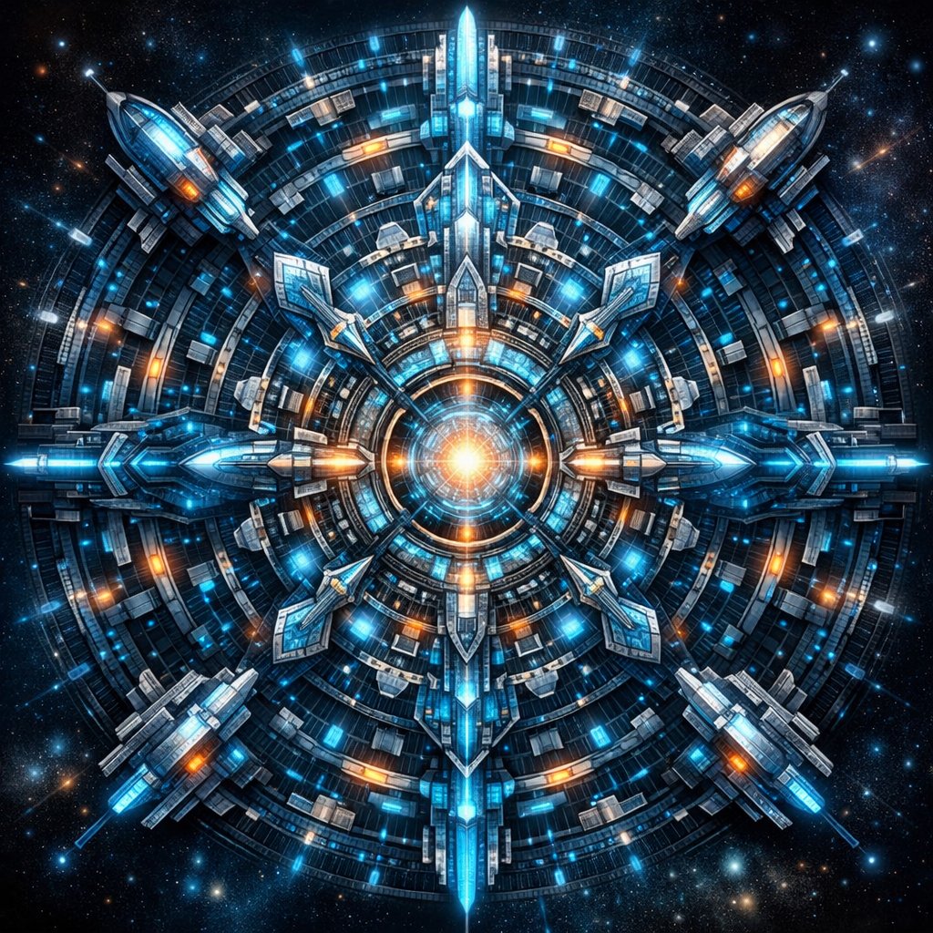 賽博朋克科幻曼荼羅