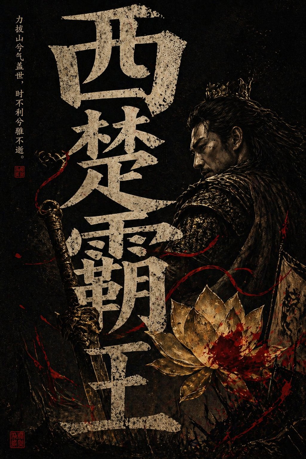 西楚霸王國風暗黑海報