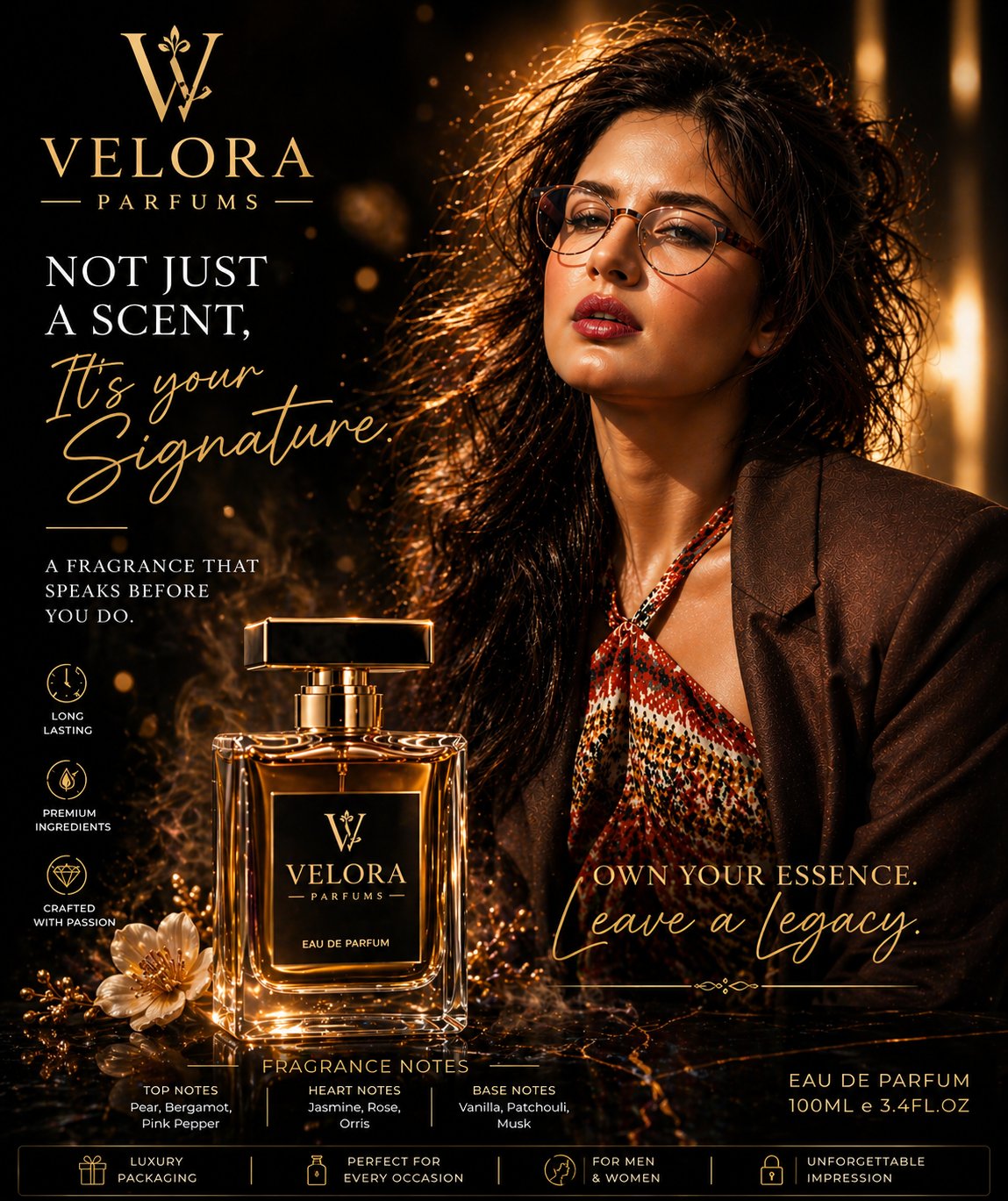 VELORA 奢華香水廣告海報