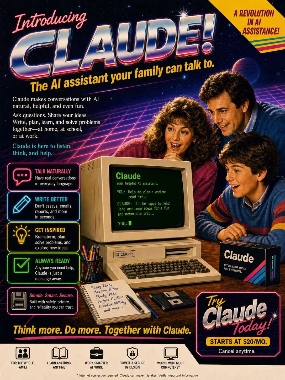 1980s Claude 復古雜誌廣告