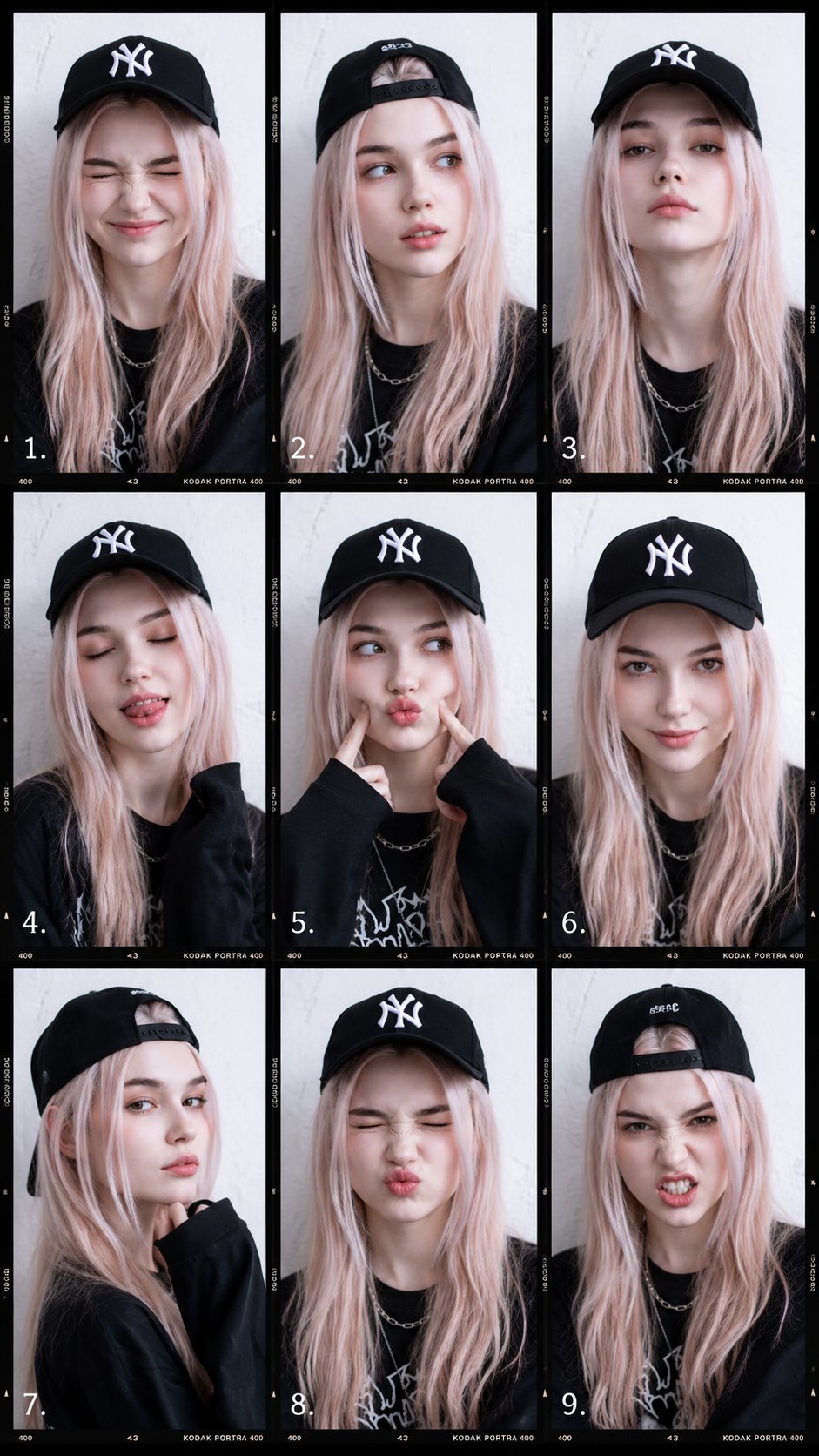 9-frame 時尚人像拼貼
