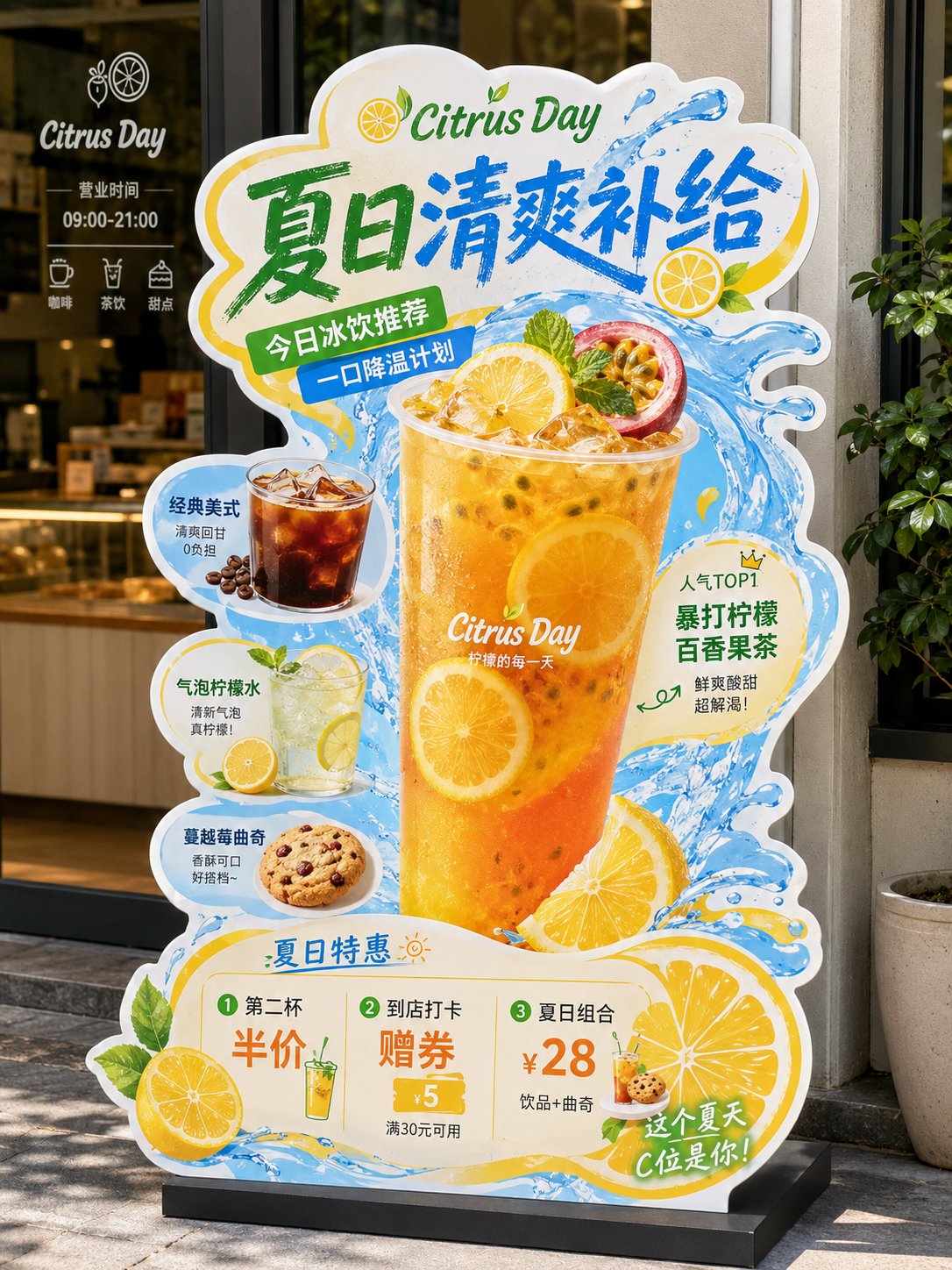 本地生活小店異形展架