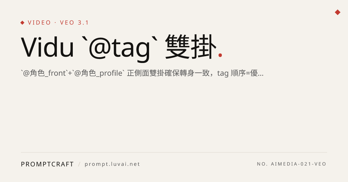 Vidu `@tag` 雙掛