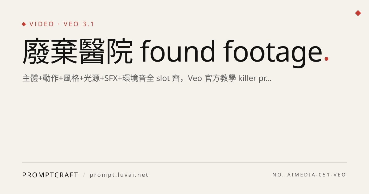廢棄醫院 found footage