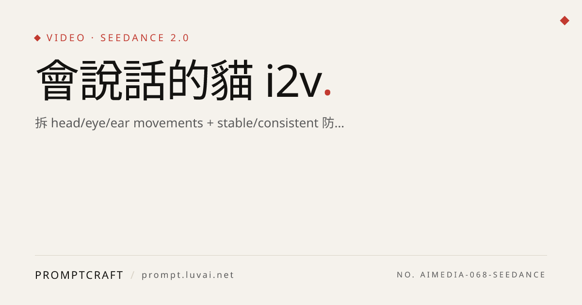 會說話的貓 i2v