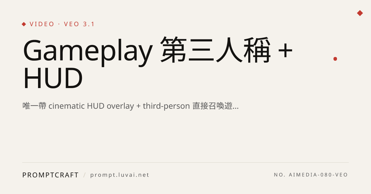Gameplay 第三人稱 + HUD