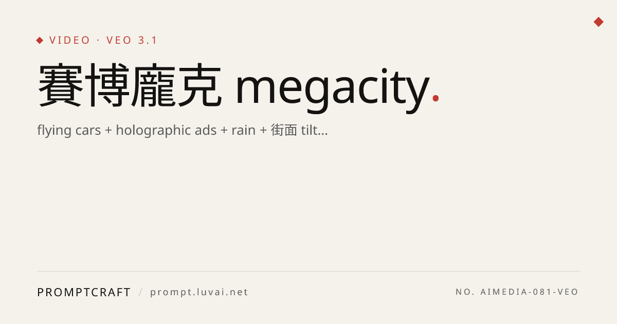 賽博龐克 megacity