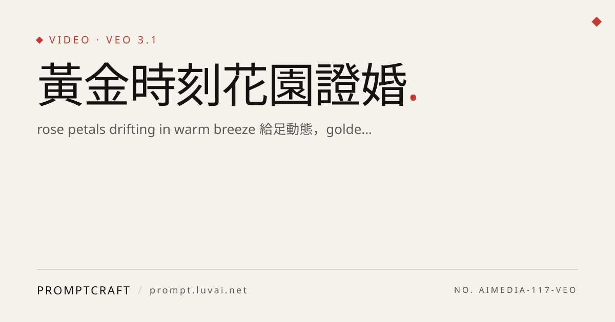 黃金時刻花園證婚