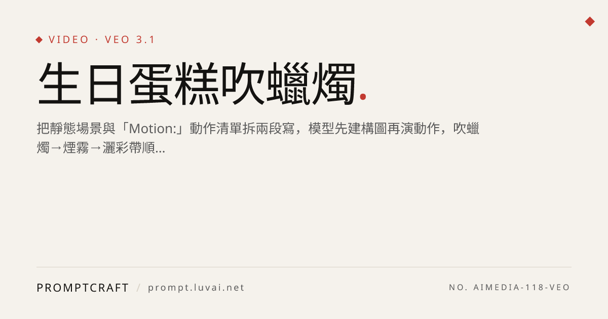 生日蛋糕吹蠟燭
