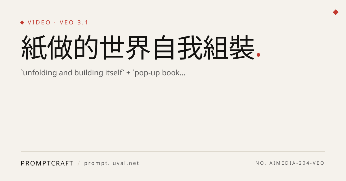 紙做的世界自我組裝
