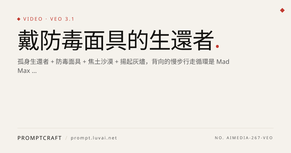 戴防毒面具的生還者