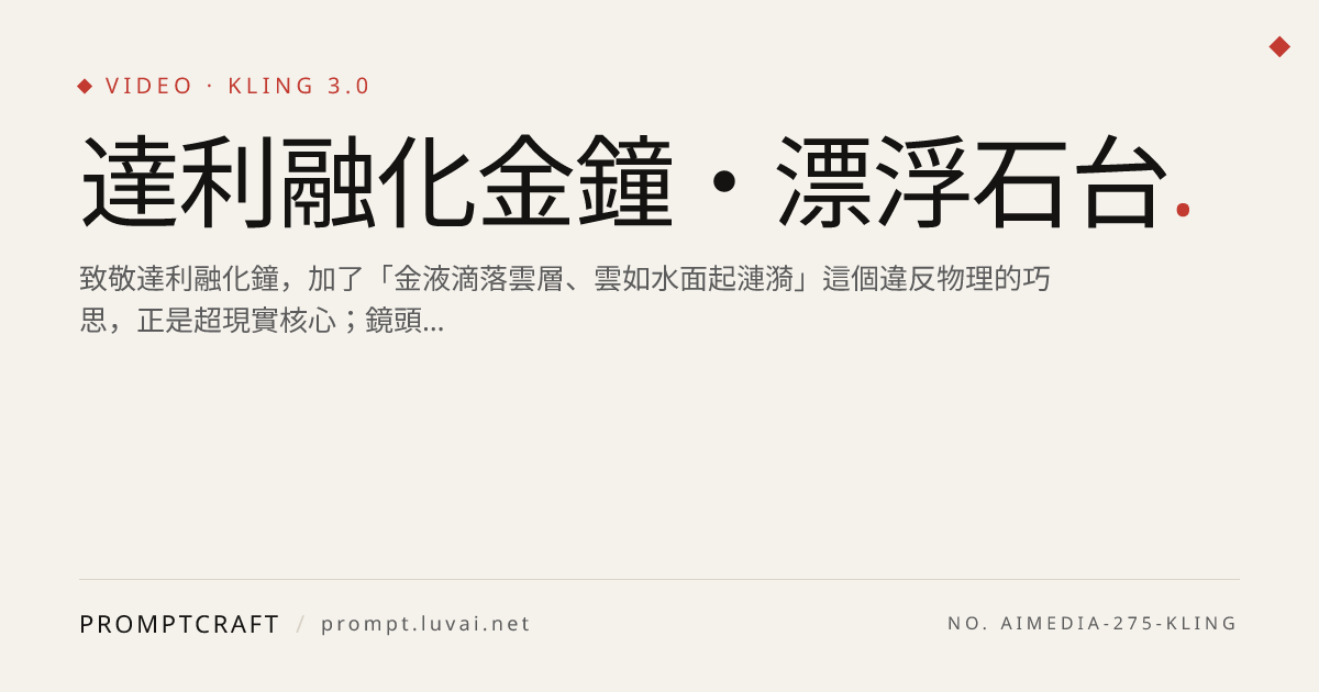 達利融化金鐘・漂浮石台