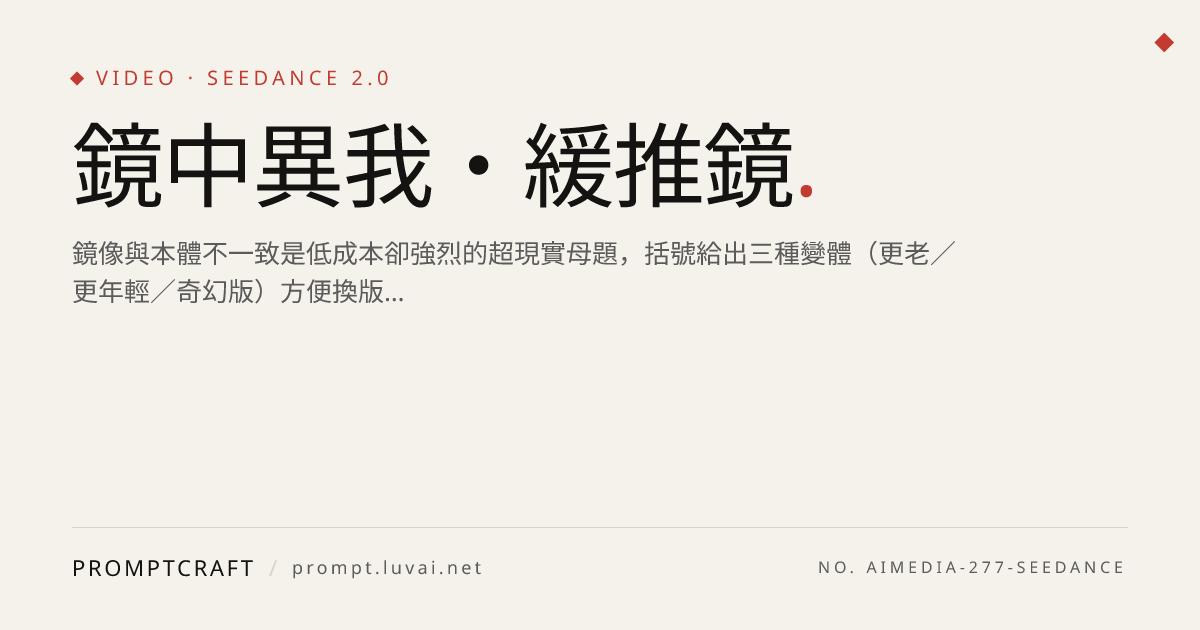 鏡中異我・緩推鏡