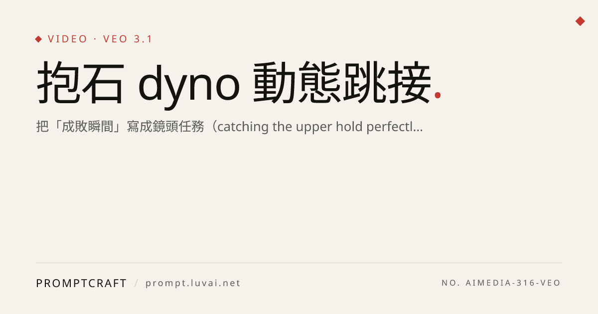 抱石 dyno 動態跳接