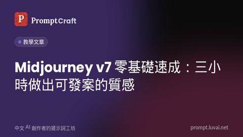 Midjourney v7 零基礎速成：三小時做出可發案的質感