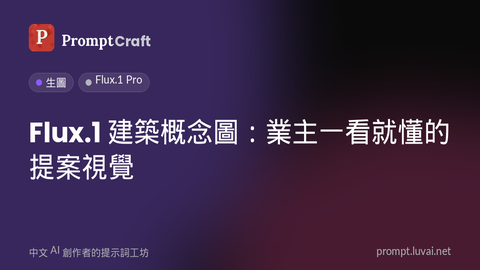 Flux.1 建築概念圖：業主一看就懂的提案視覺