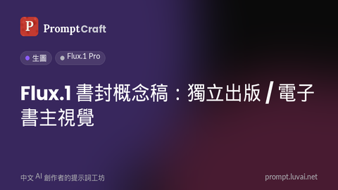 Flux.1 書封概念稿：獨立出版 / 電子書主視覺