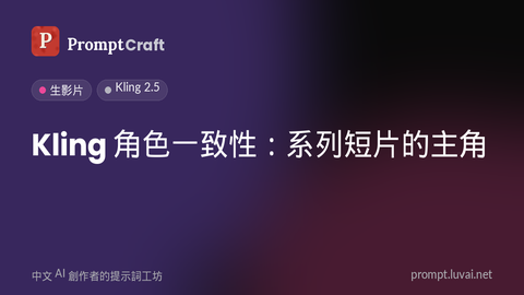 Kling 角色一致性：系列短片的主角