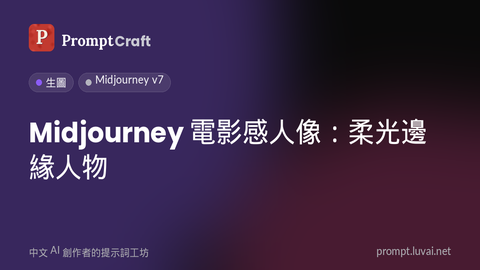 Midjourney 電影感人像：柔光邊緣人物