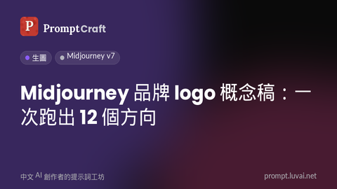 Midjourney 品牌 logo 概念稿：一次跑出 12 個方向