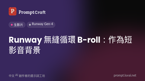 Runway 無縫循環 B-roll：作為短影音背景