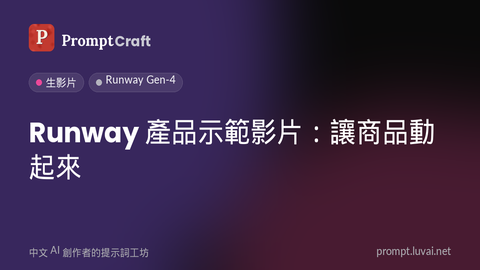 Runway 產品示範影片：讓商品動起來