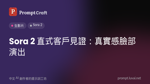 Sora 2 直式客戶見證：真實感臉部演出